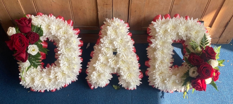 White Based Letters (Ribbon Edge)