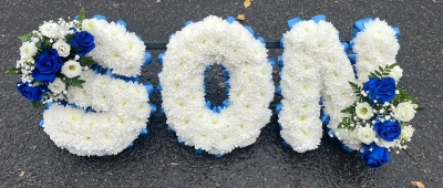 SON White Based Letters (Ribbon Edge)