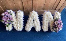 White Based Letters (Ribbon Edge)